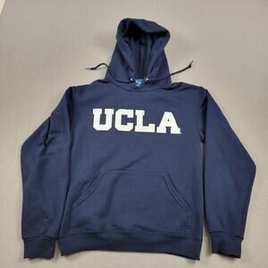 UCLA Bruin Basic Threads Hoodie Sz S Dk Blue Pullover (540)